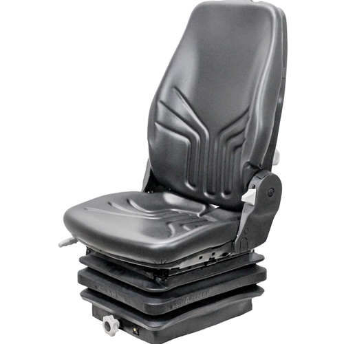 KM 722 Black Vinyl Construction Seat & Mechanical Suspension